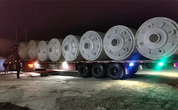 碌曲锥底桶交付现场